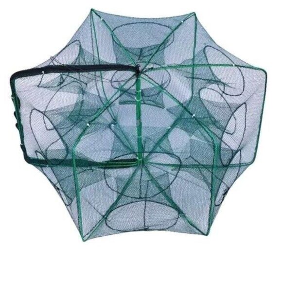 Portable Folded Fishing Net, Trap for Minnow, Crawfish, Crab, Lobster, Fishes - Picture 1 of 6